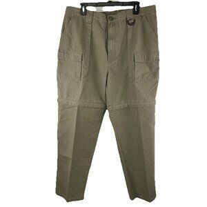 Worldwide Sportsman XL Pants Olive Green Cargo Outdoors Convertible Mens 40x30